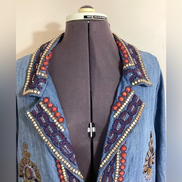 Soft Surroundings Morena Duster Jacket Petite Large Beaded - Picture 8 of 16